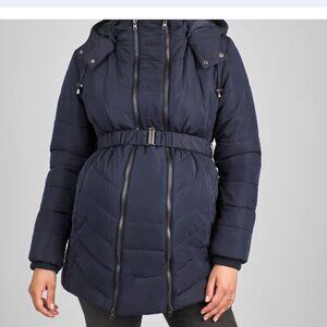 Navy 2-in-1 Maternity Puffer Jacket